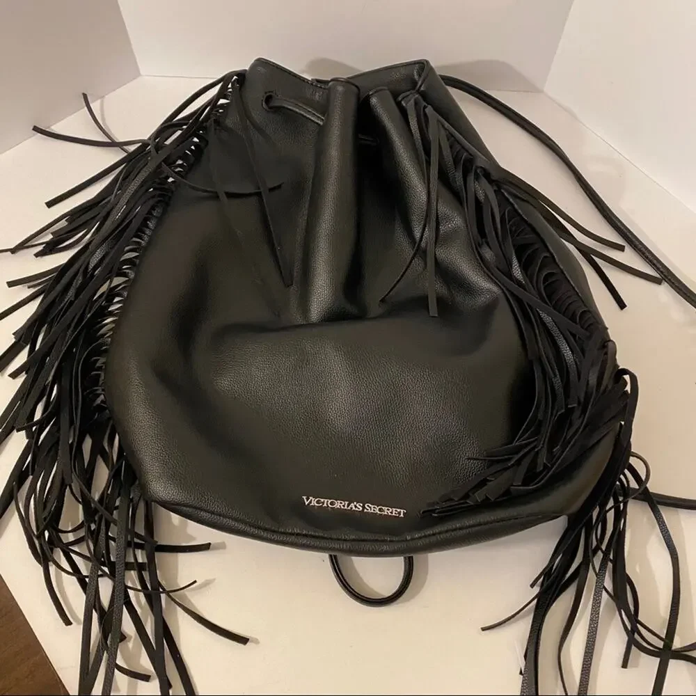 VICTORIAS SECRET fringe vegan leather backpack